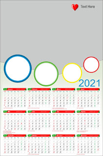 Desain Kalender Dinding 2021 CDR