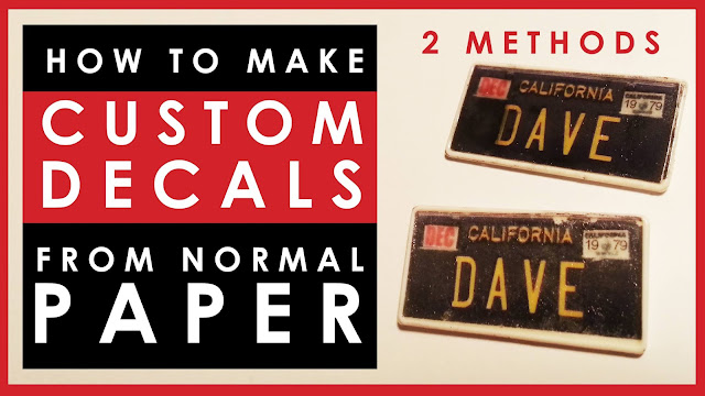 How to make custom decals for scale models using normal paper (not decal paper)