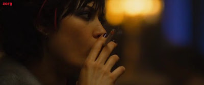Video of Olga Kurylenko smoking in movie Hitman