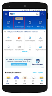 How to transfer Your Paytm money to Your bank account