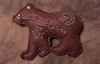 Native Indian Felt Bear