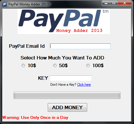 paypal money adder password