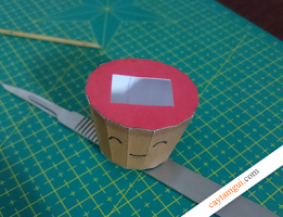 Flower heart pot papercraft