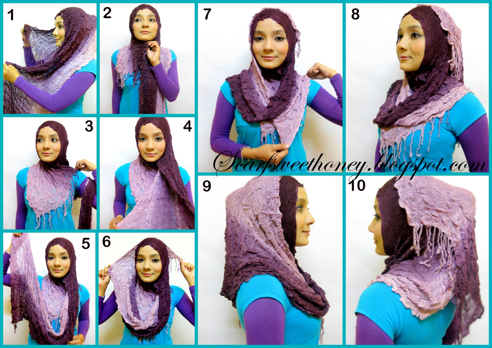 26 Ide Tutorial Hijab Segi Empat Saudia Tahun 2017 Tutorial