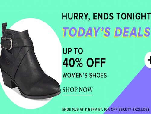 Hudson's Bay Up To 40% Off Women's Shoes + 10% off Beauty