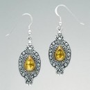 sterling silver and lemon quartz earrings