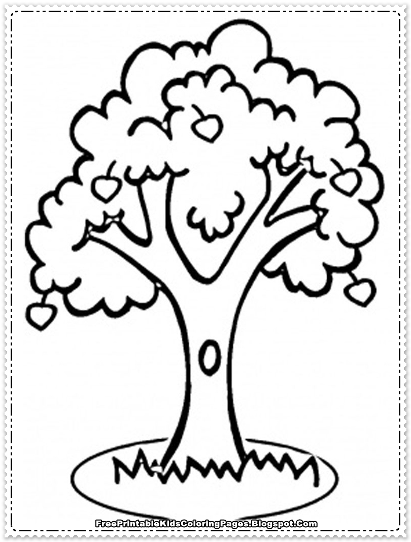 apple coloring pages to print Apple Tree Coloring Pages free printable