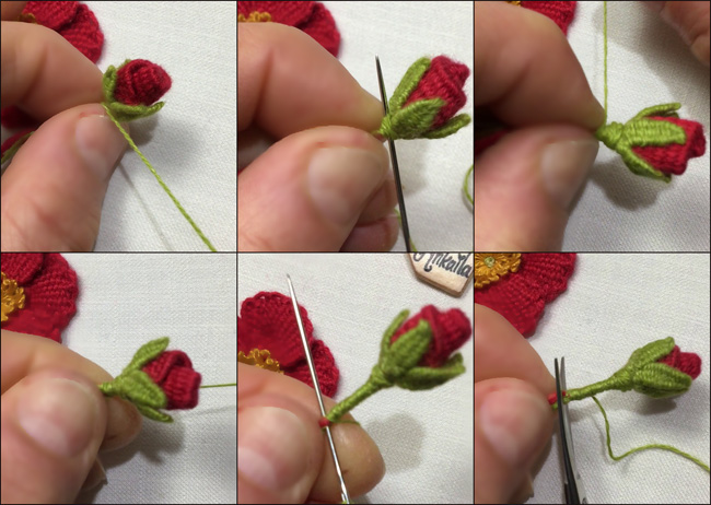 Today, I'm here to introduce a new idea that will add depth to your 3D embroidery work.  I'll be demonstrating how to create three-dimensional rosebuds using the Standalone Woven Picot and Chain Woven Picot Stitch techniques.