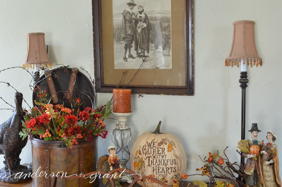 Thanksgiving display on a piano | www.andersonandgrant.com