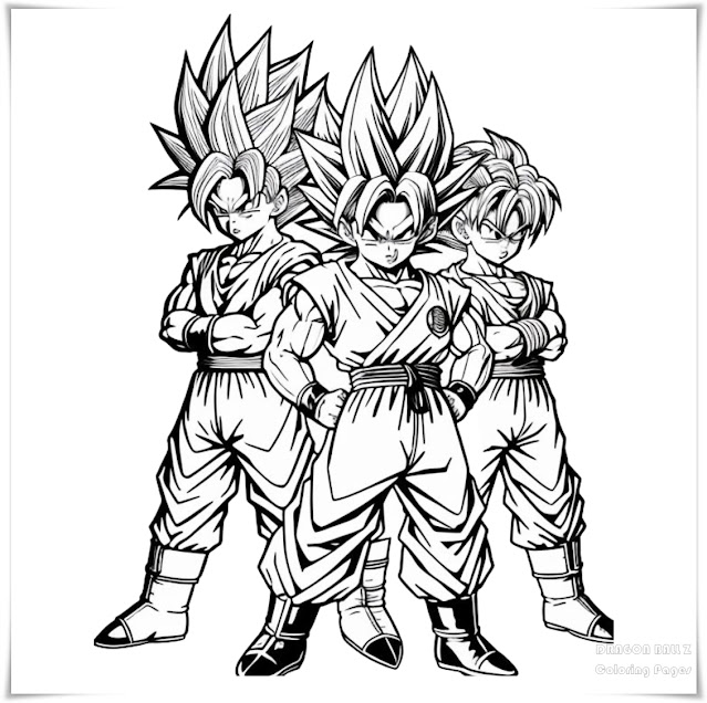 Dragon Ball Z Coloring Pages, Free, Printable, Piccolo, Goku, Vegeta, Gohan, Anime, Coloring Pages