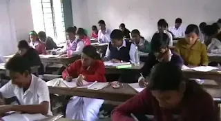 students in exam hall