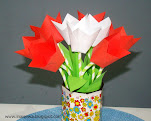 Piękne tulipany z papieru