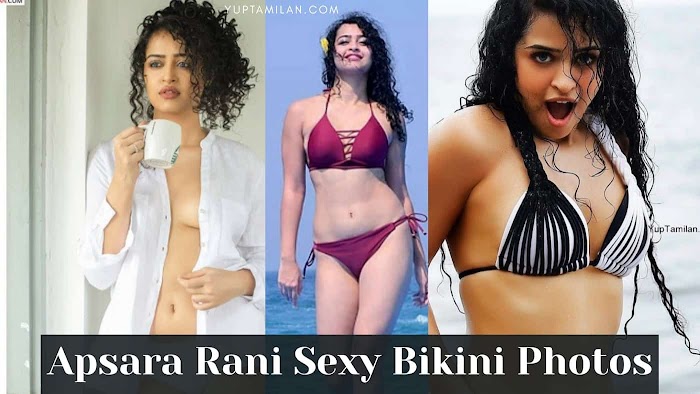 Apsara Rani Sexiest Bikini Photos-Hot Cleavage and Navel Images