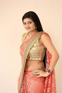 Akshitha Navel Show Pics at Prasnistha Movie First Look Launch Press Meet