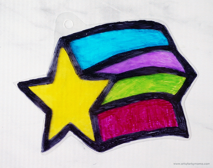 Star Shrink Charm Before Baking