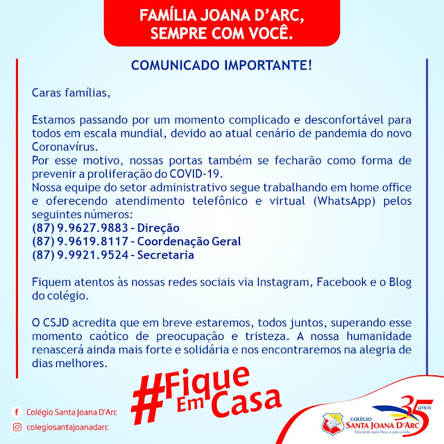 Comunicado importante!