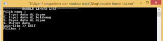 Contoh Program C++ Double Linked List
