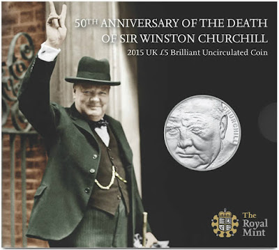 Coins 5 Pounds 2015 Winston Churchill Numismatic Cover