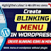 How to create blinking menu in wordpress website