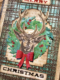 Sara Emily Barker https://sarascloset1.blogspot.com/2020/07/christmas-all-ready.html Rustic Christmas Card Tutorial #timholtz #yuletide #wreath&snowflake #lumberjack 2