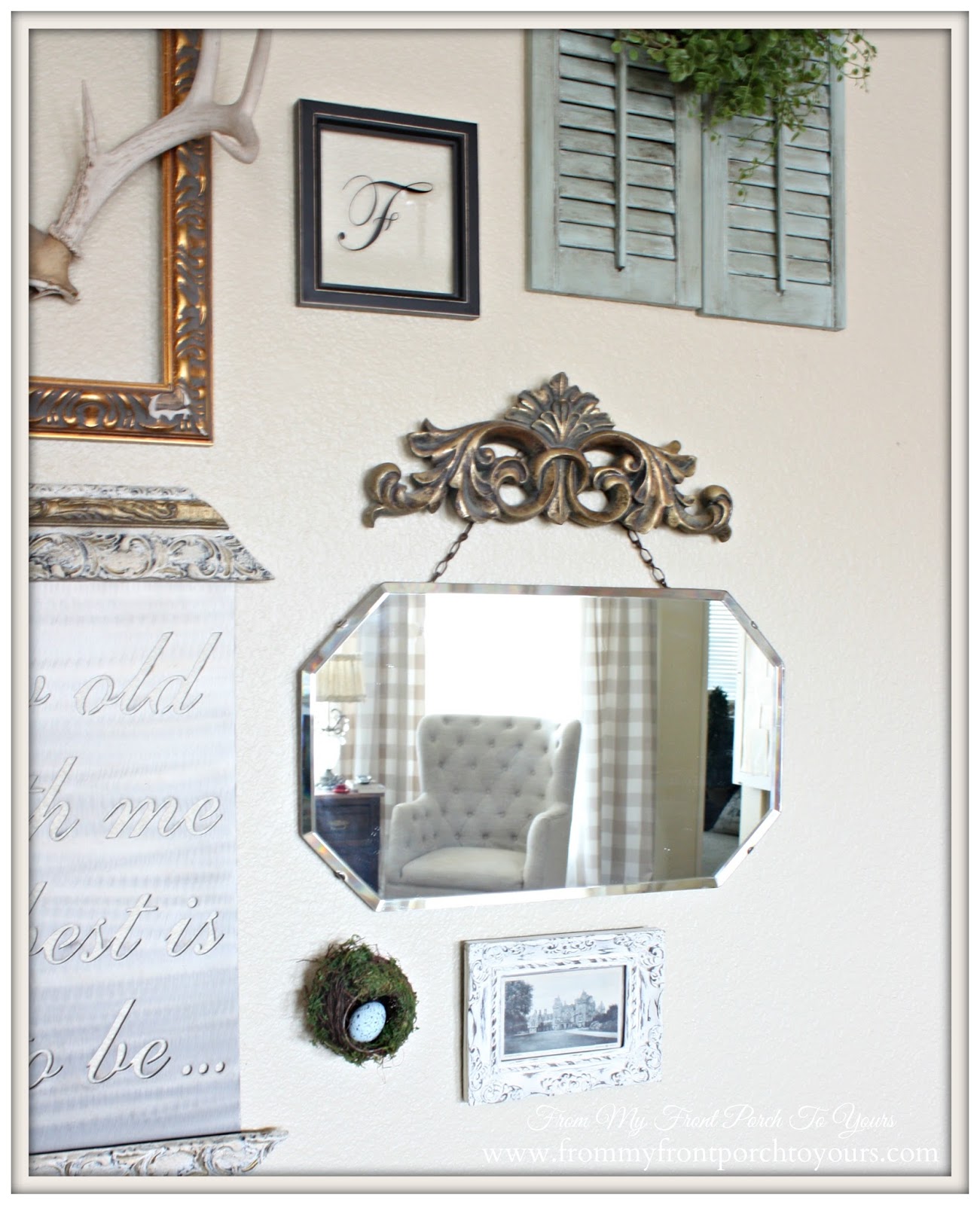 Vintage Mirror-Gallery Wall-From My Front Porch To Yours