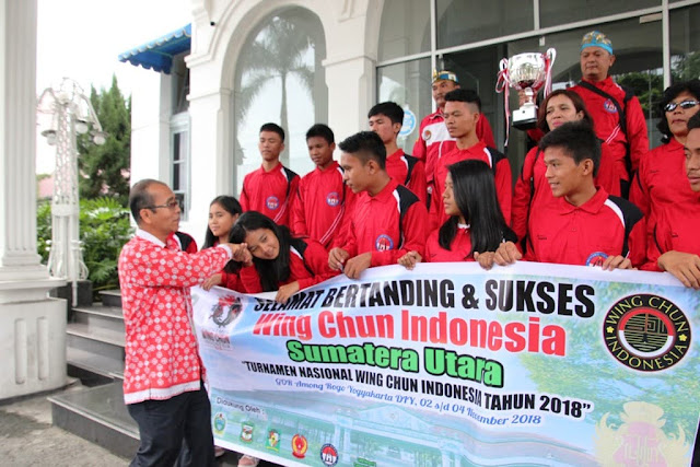 Kejurnas di Yogyakarta, 15 Atlet Wing Chun Sumut Diberangkatkan dari Balai Kota Siantar