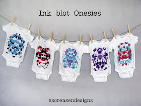 Buy baby onesies with pre-made ink blot designs or choose your own colors