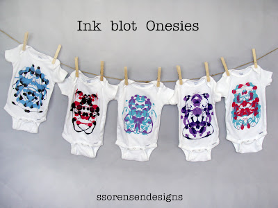 Buy baby onesies with pre-made ink blot designs or choose your own colors