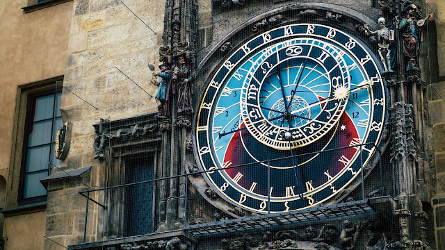 The Prague astronomical clock or Prague Orloj (Czech: Pražský orloj [praʃskiː orloj])