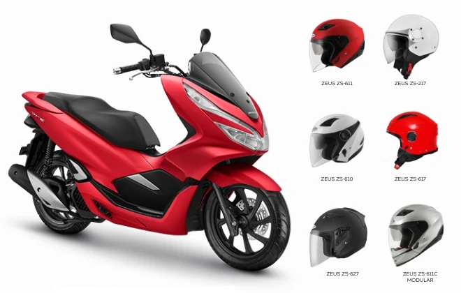 Helm Zeus yang Muat di Bagasi Honda PCX150