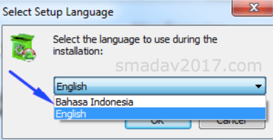 select the language for smadav 2017