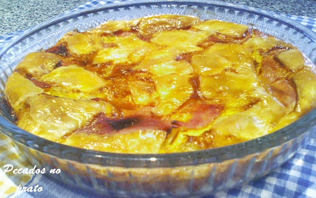 Tortilha de batata com fiambre e queijo