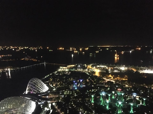 Singapore's night view at Sands SkyPark Observation Deck