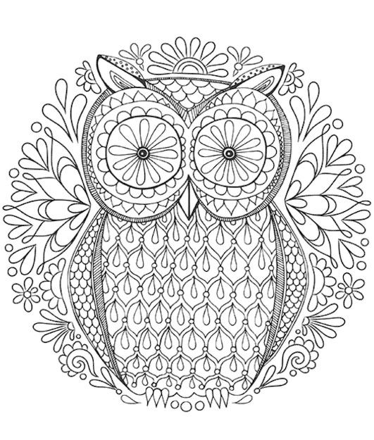Owl Coloring Pages For Adults