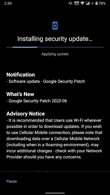 Nokia 8 Sirocco receiving June 2020 Android Security patch