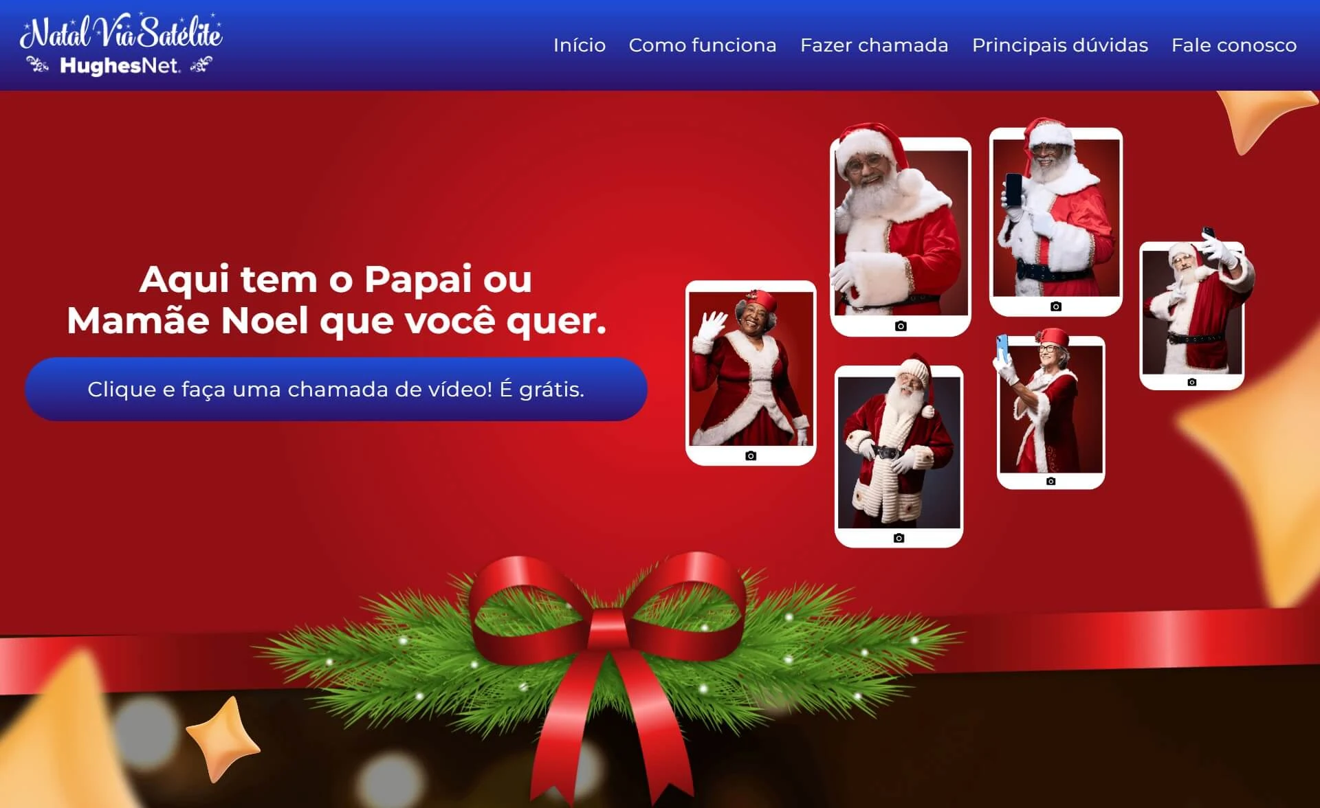 Ligue e Fale com o Papai Noel