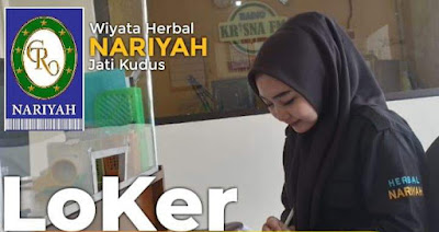 Lowongan Kerja CUSTOMER SERVICE, Kriteria Wanita Usia Max. 27 Tahun Pendidikan Min. SMA / Sederajat Diutamakan domisili Kabupaten Kudus Penempatan Wiyata Herbal NARIYAH Jati Kudus