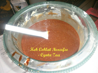 Kek Coklat Nescafe Moist Sukatan Cawan