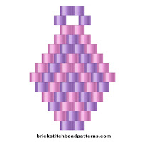 Free brick stitch beginner earring pattern.