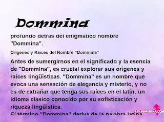 significado del nombre Dommina