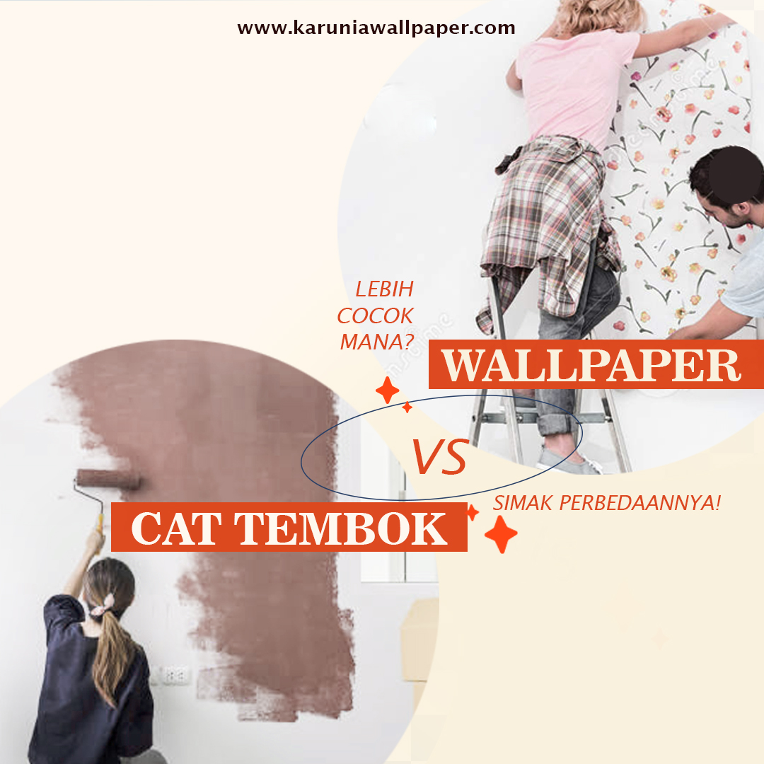beda wallpaper dan cat tembok