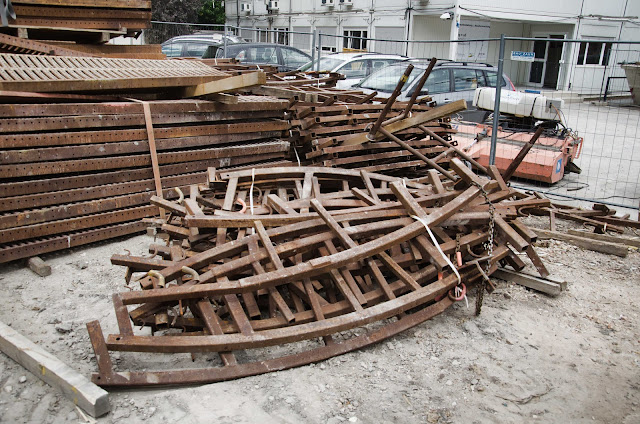 Baustelle Startschacht für die Tunnelbohrmaschine Baulogistikfläche für den Lückenschluss U5, Rathausstraße 19, 10178 Berlin, 10.06.2015