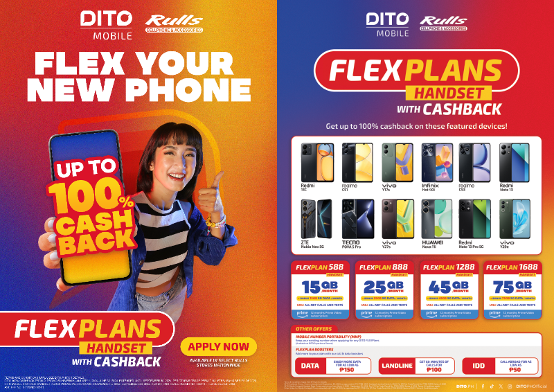 DITO reveals FLEXPLAN Handset with up to 100 percent cashback, starts at PHP 588/month