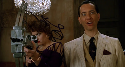 The Mayflowers (Sandra Bernhardt, Richard E. Grant). They're the villains, and they're happy to tell you so.