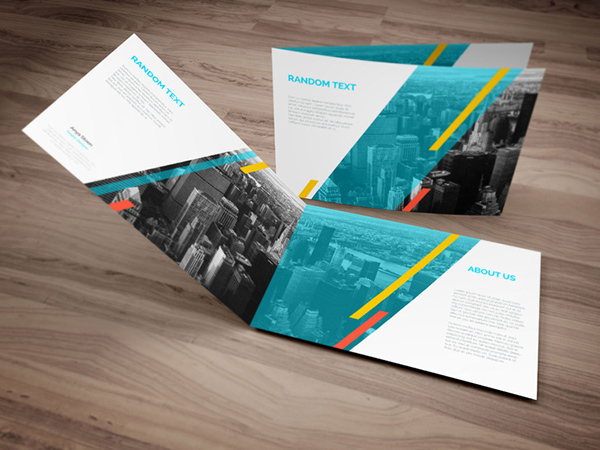 Download Gratis Mockup Majalah, Brosur, Buku, Cover - A4 Landscape PSD Brochure Mock-up Template