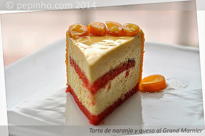 Tarta de naranja y queso al Grand Marnier