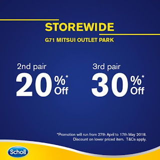 Scholl Promotion at Mitsui Outlet Park KLIA Sepang (27 April - 17 May 2018)