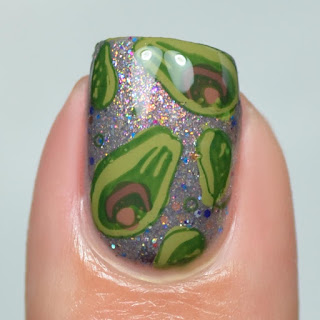 avocado nail art