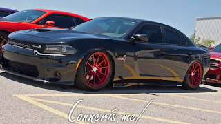 Dodge Charger Scat pack Red on Black Lowered