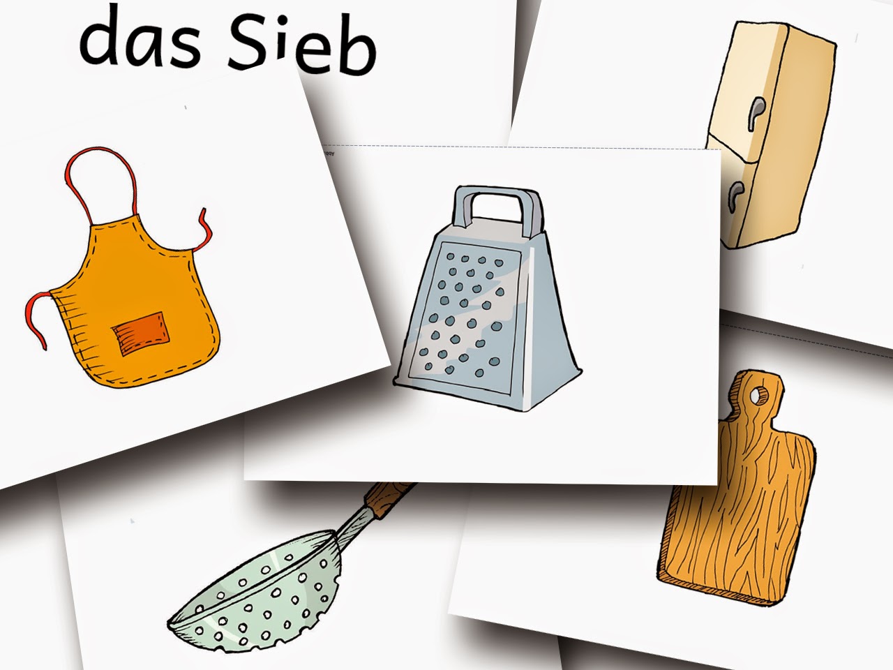 Bildkarten Küche - DaZ Material für die Sprachförderung in der Grundschule